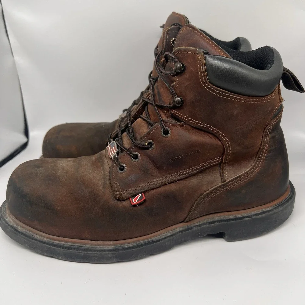 Red Wing Dynaforce 6-inch Steel Toe Waterproof Leather Boots Mens 11 D USA 4215 - Picture 2 of 8